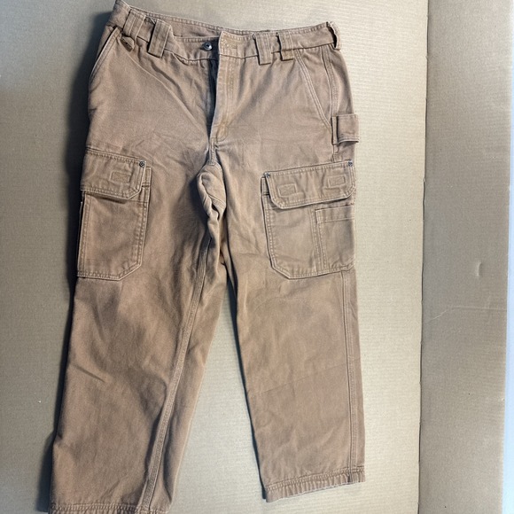 Duluth trading Co.Mens 36x30 Cotton cargo work Pants Brown Canvas Durable - Picture 5 of 9